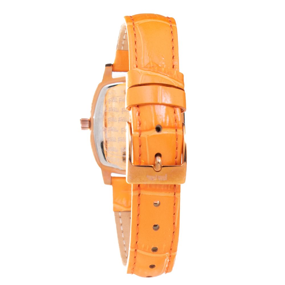 Folli Follie Orange Leather Dress Watch