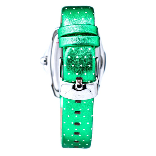 Chronotech Green Leather Dress Watch
