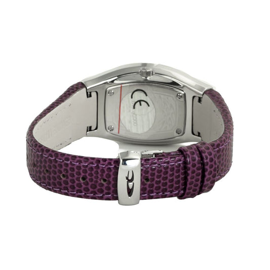 Chronotech Purple Leather Dress Watch