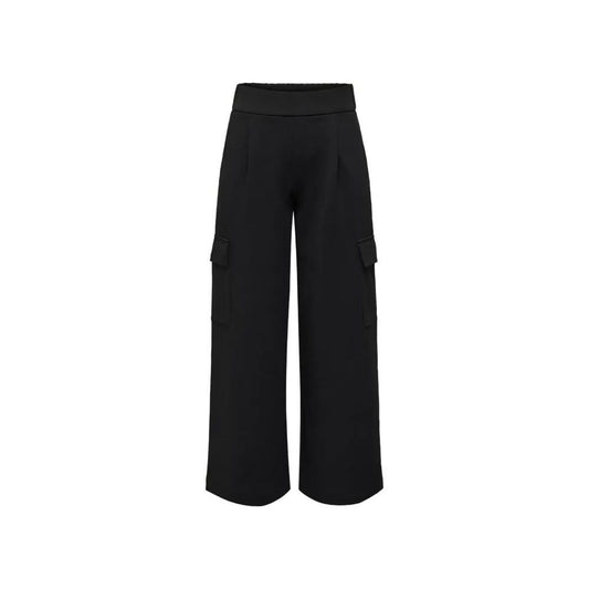 Jacqueline De Yong Black Polyester Casual Pants