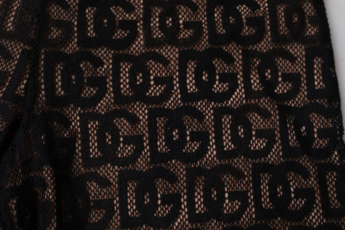 Dolce & Gabbana Black Logo Monogram Cropped Tights Underwear