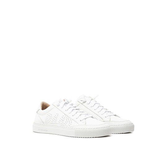P448 White Leather Athletic Sneakers