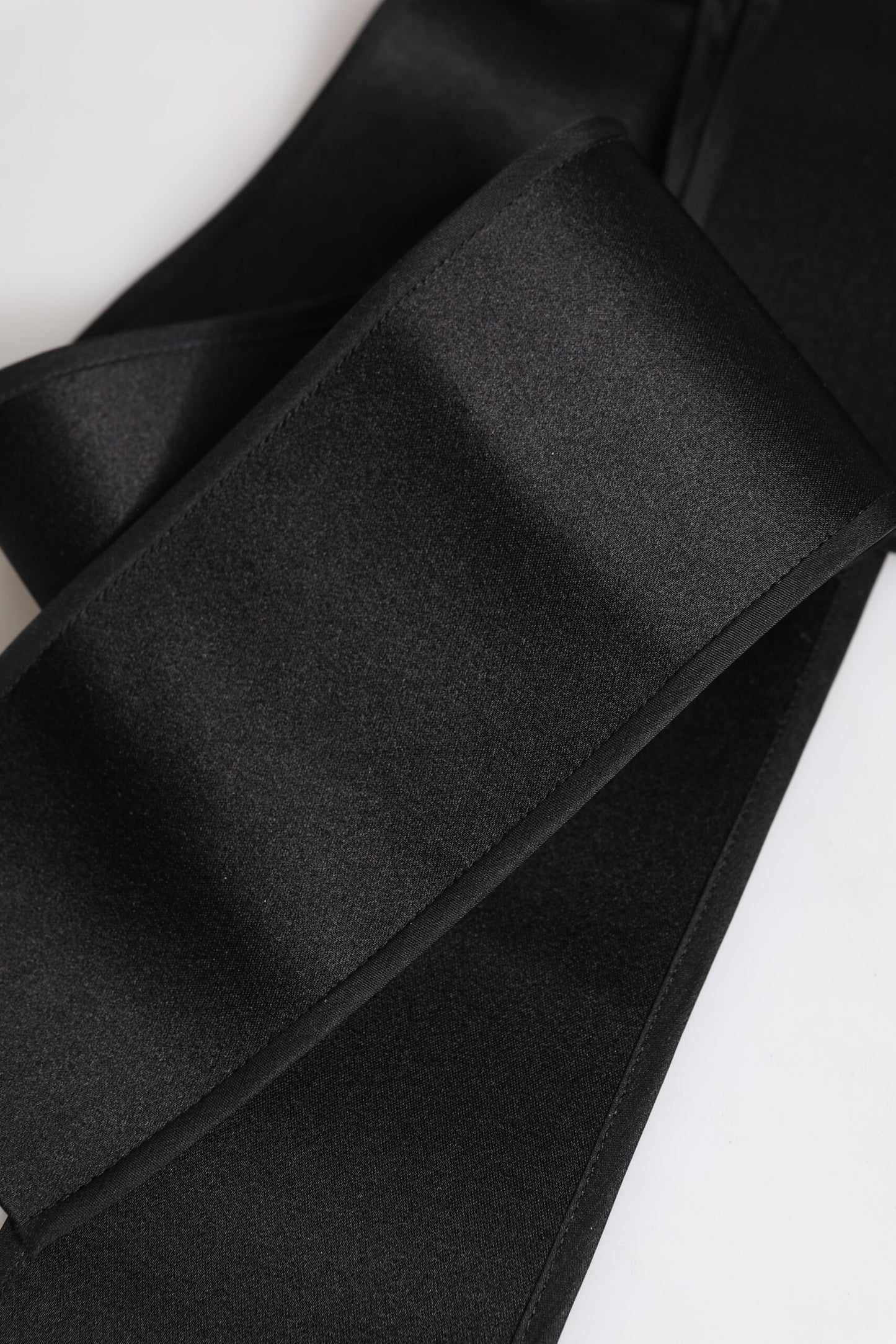 Dolce & Gabbana Black Satin Wide Waist Belt