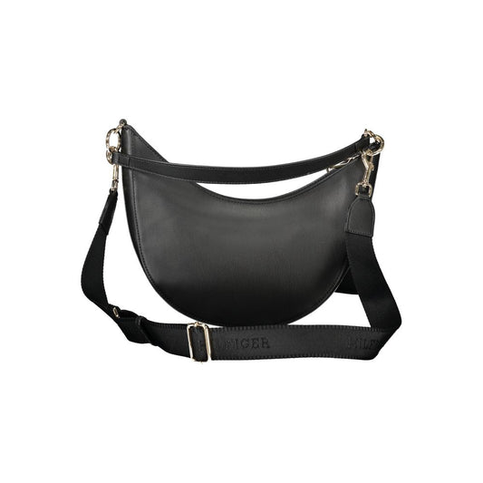 Tommy Hilfiger Black Polyurethane Women's Shoulder Bag