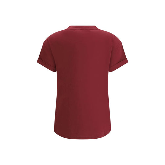 Brunello Cucinelli Bordeaux Cotton T-Shirt