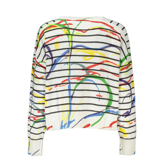 Desigual White Cotton Sweater