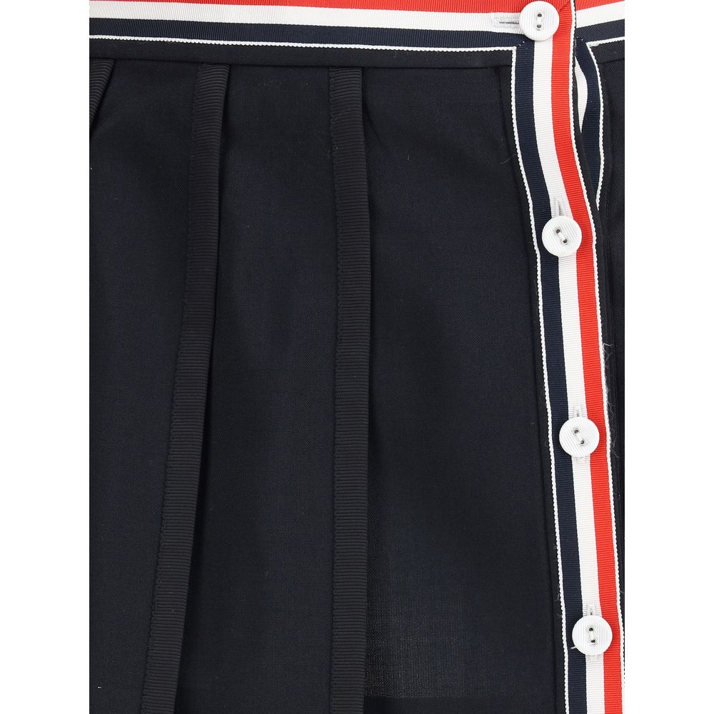 Thom Browne Black Wool Mini Skirt