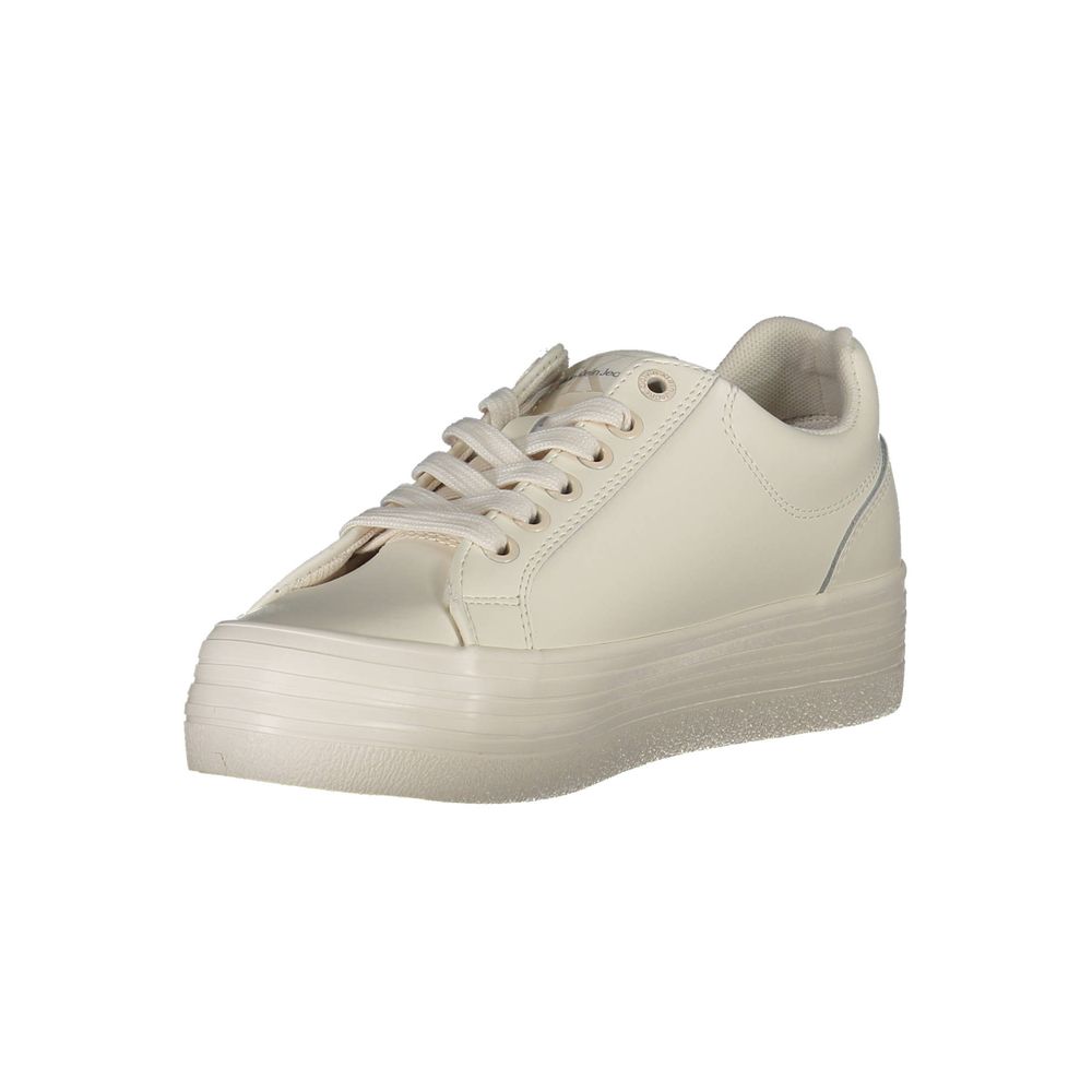 Calvin Klein White Polyester Sneaker