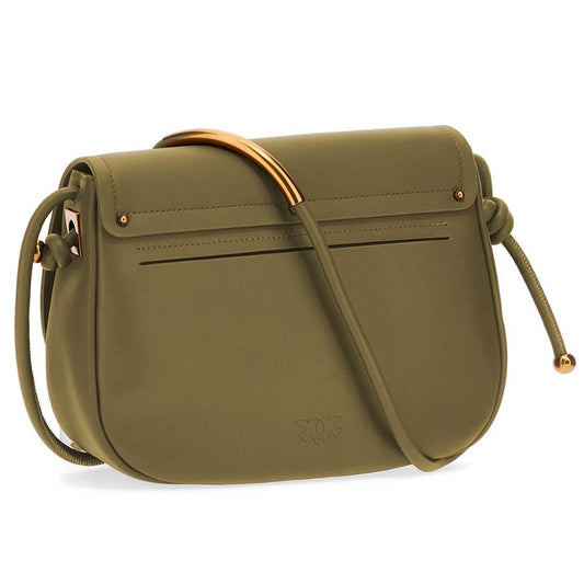 PINKO Green Leather Crossbody Bag
