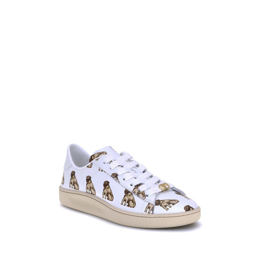 Sneakers basse Valentino Garavani Bos Taurus in pelle di vitello bianca