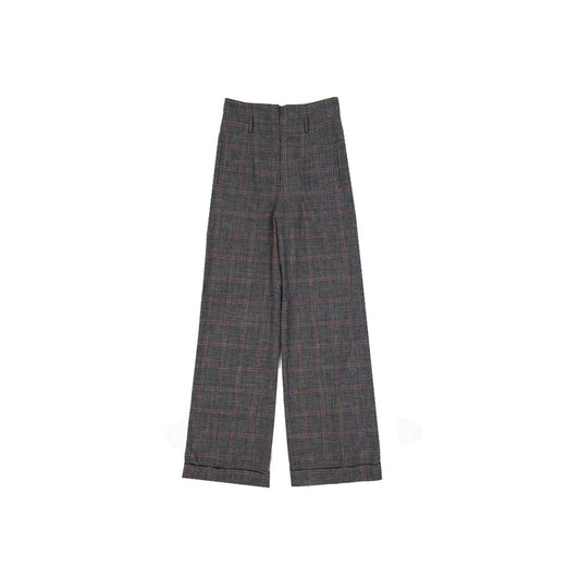 Alberta Ferretti Cotton And Wool Trousers