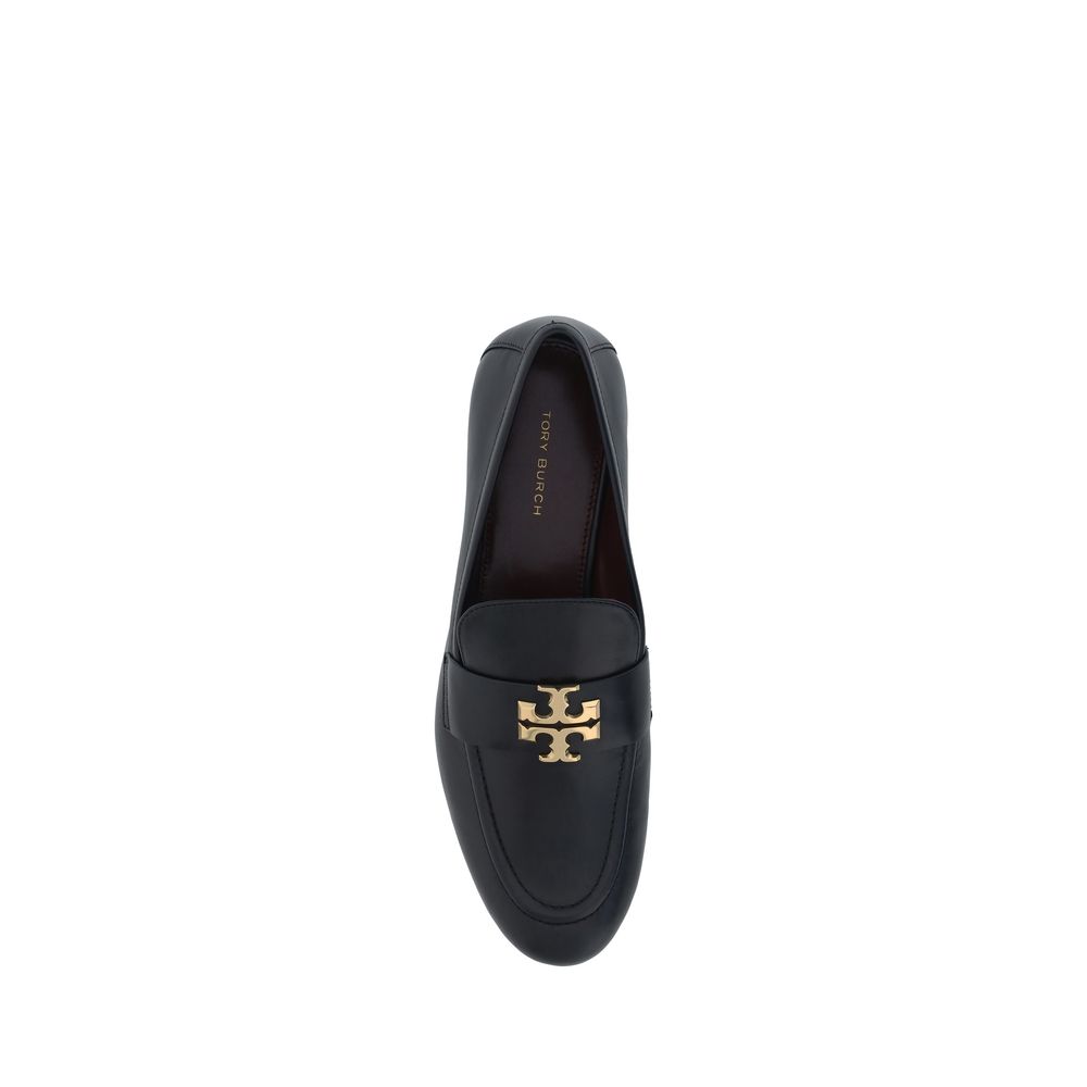 Tory Burch Black Calf Leather Bos Taurus Slip-On Loafers