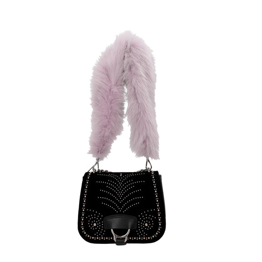 Miu Miu Purple Fur Shoulder Bags