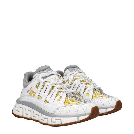 Sneakers sportive in tessuto bianco Versace