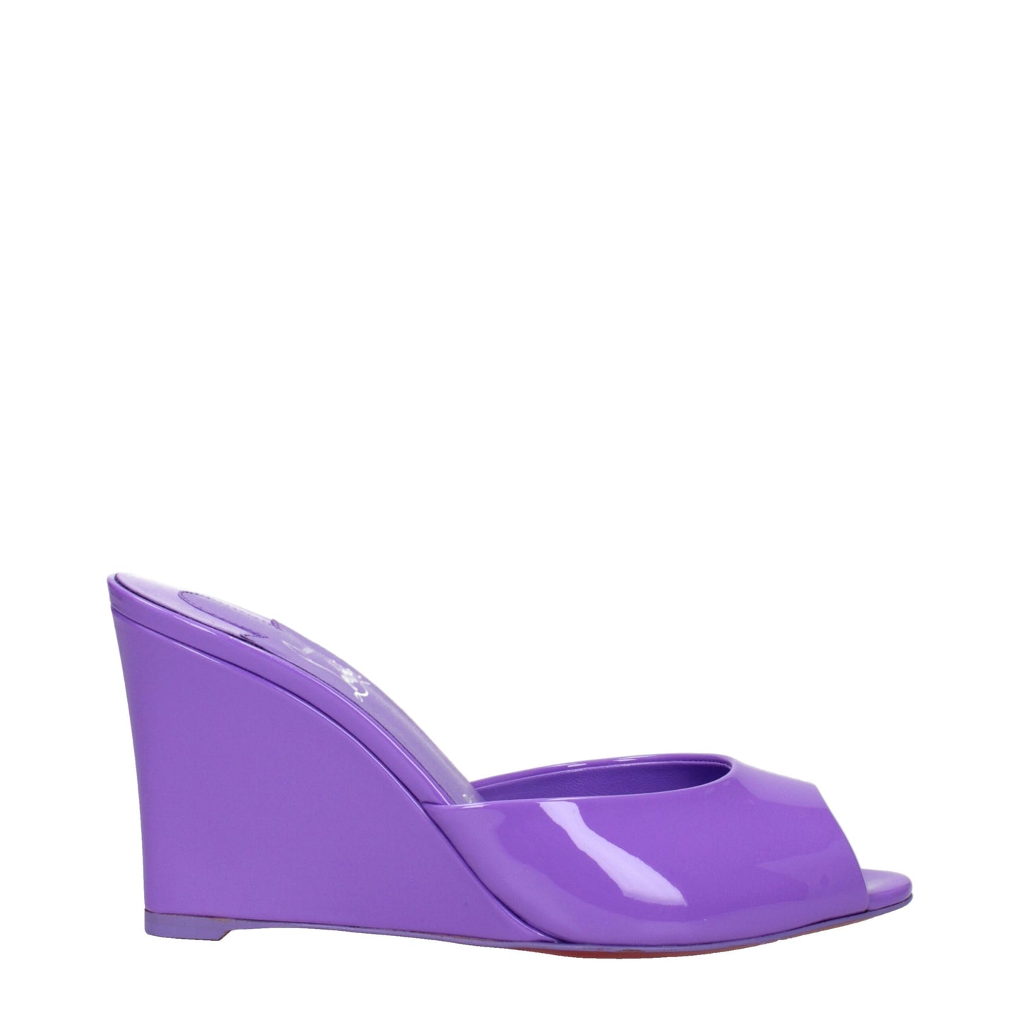 Christian Louboutin Purple Leather Wedge Sandals