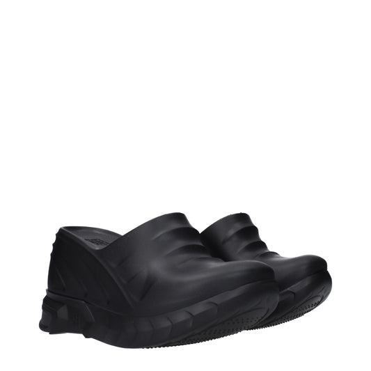 Givenchy Black Cotton Slippers