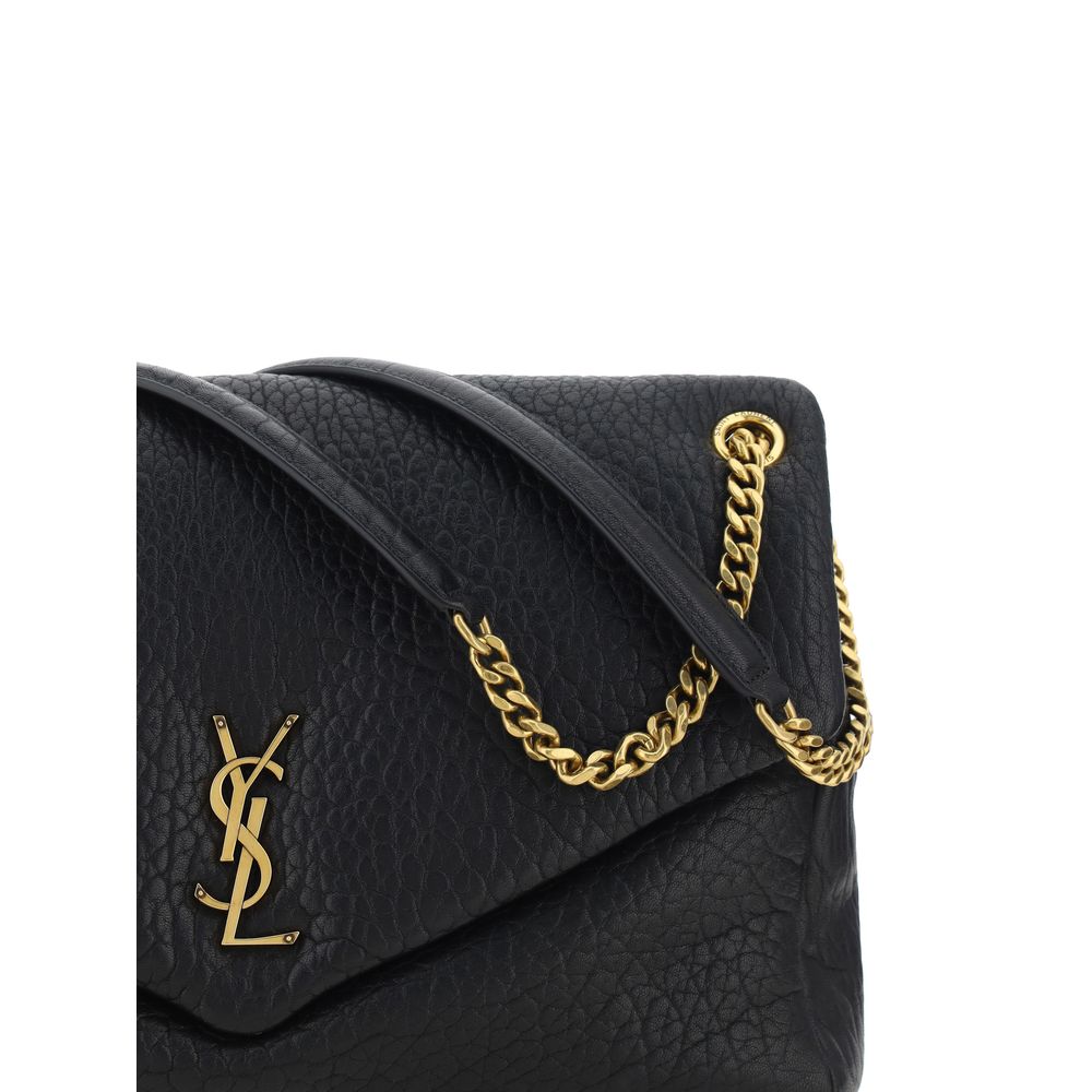 Saint Laurent Black Lamb Ovis Aries Aries Shoulder Bag