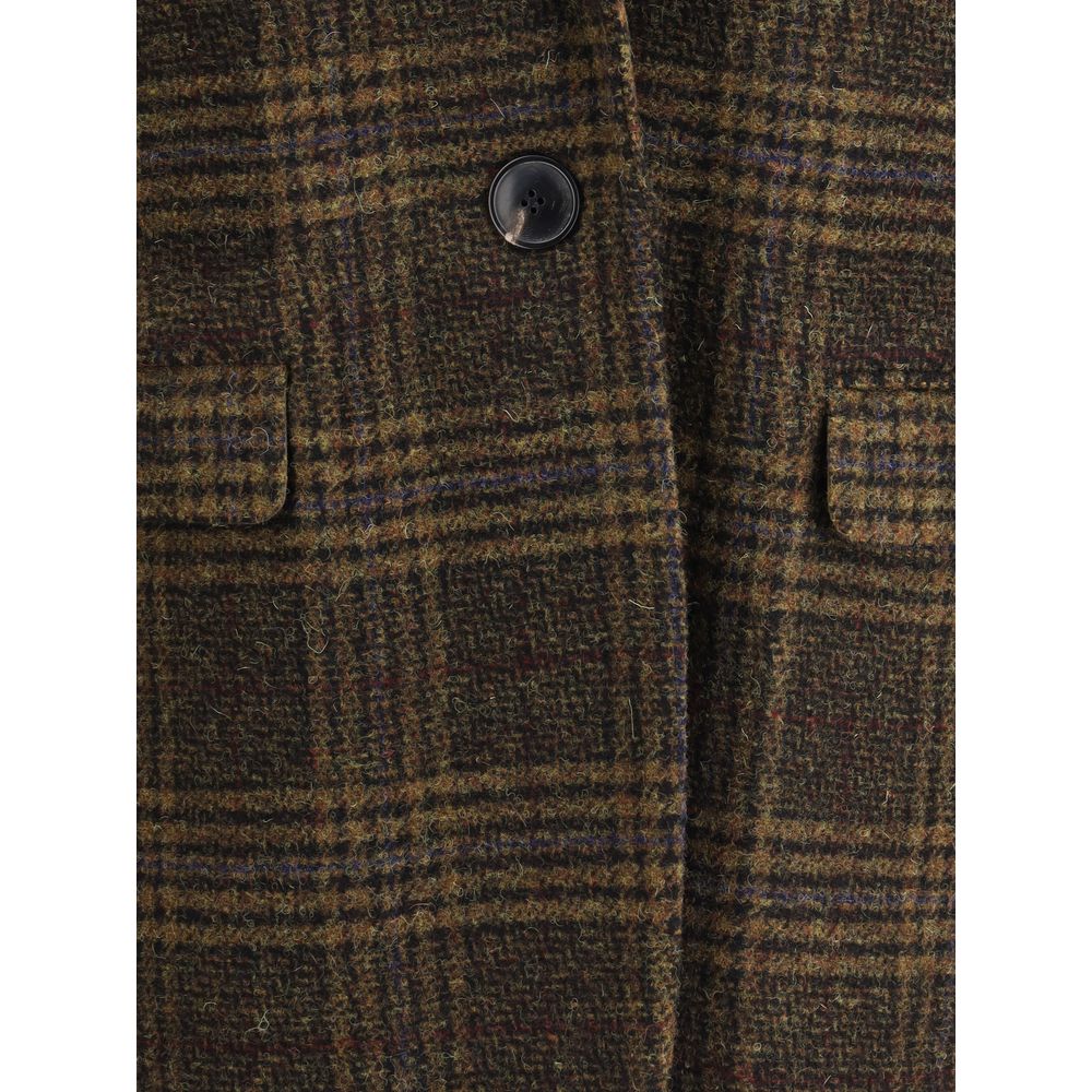 Marant Etoile Brown Fleece Wool Coat