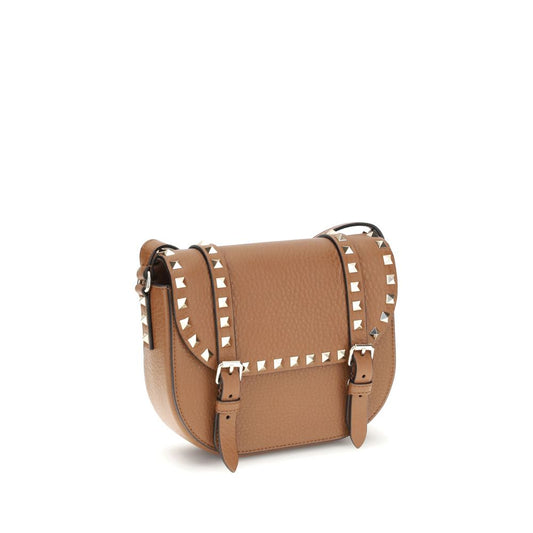 Borsa a tracolla Valentino Garavani Bos Taurus in pelle di vitello beige