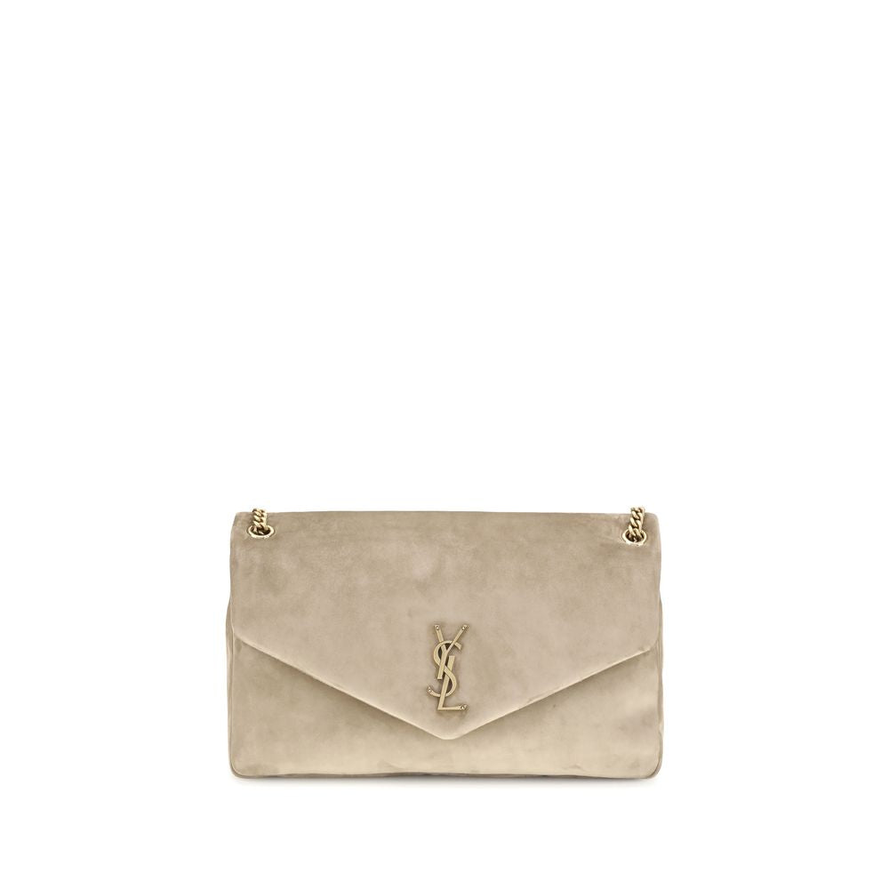 Saint Laurent Beige Calf Leather Bos Taurus Shoulder Bag