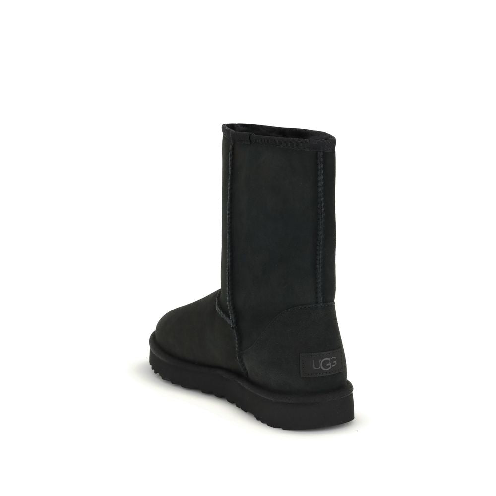 UGG Black Leather Ankle Boots