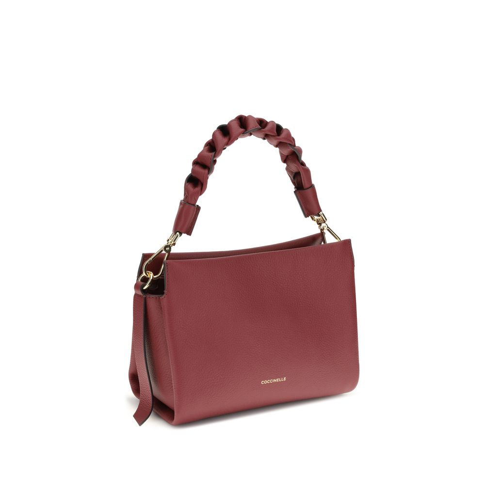 Coccinelle Bordeaux Calf Leather Bos Taurus Shoulder Bag