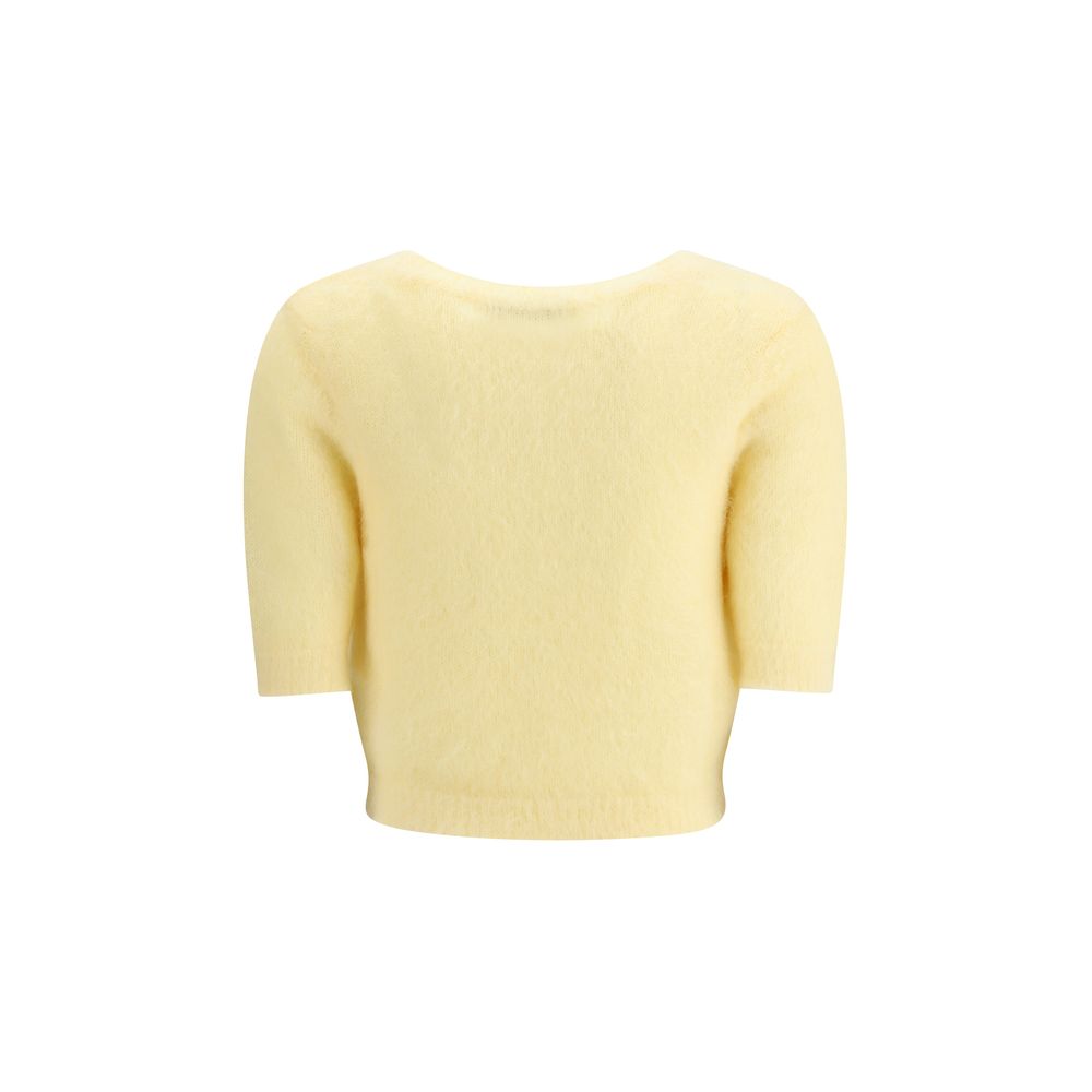 Alessandra Rich Yellow Mohair Sweatshirt