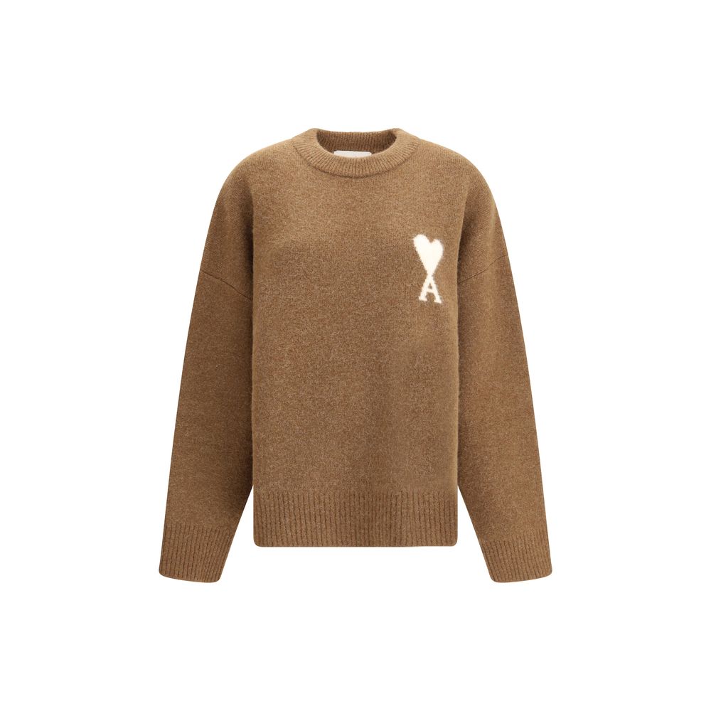 Ami Paris Brown Alpaca Vicugna Pacos Sweatshirt