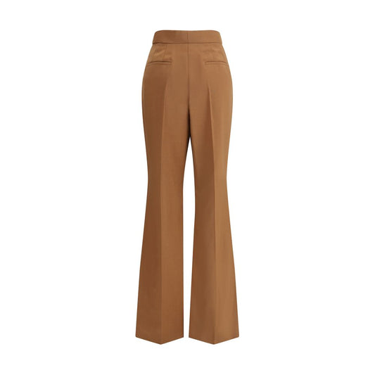 Fendi Brown Wool Flared Pants