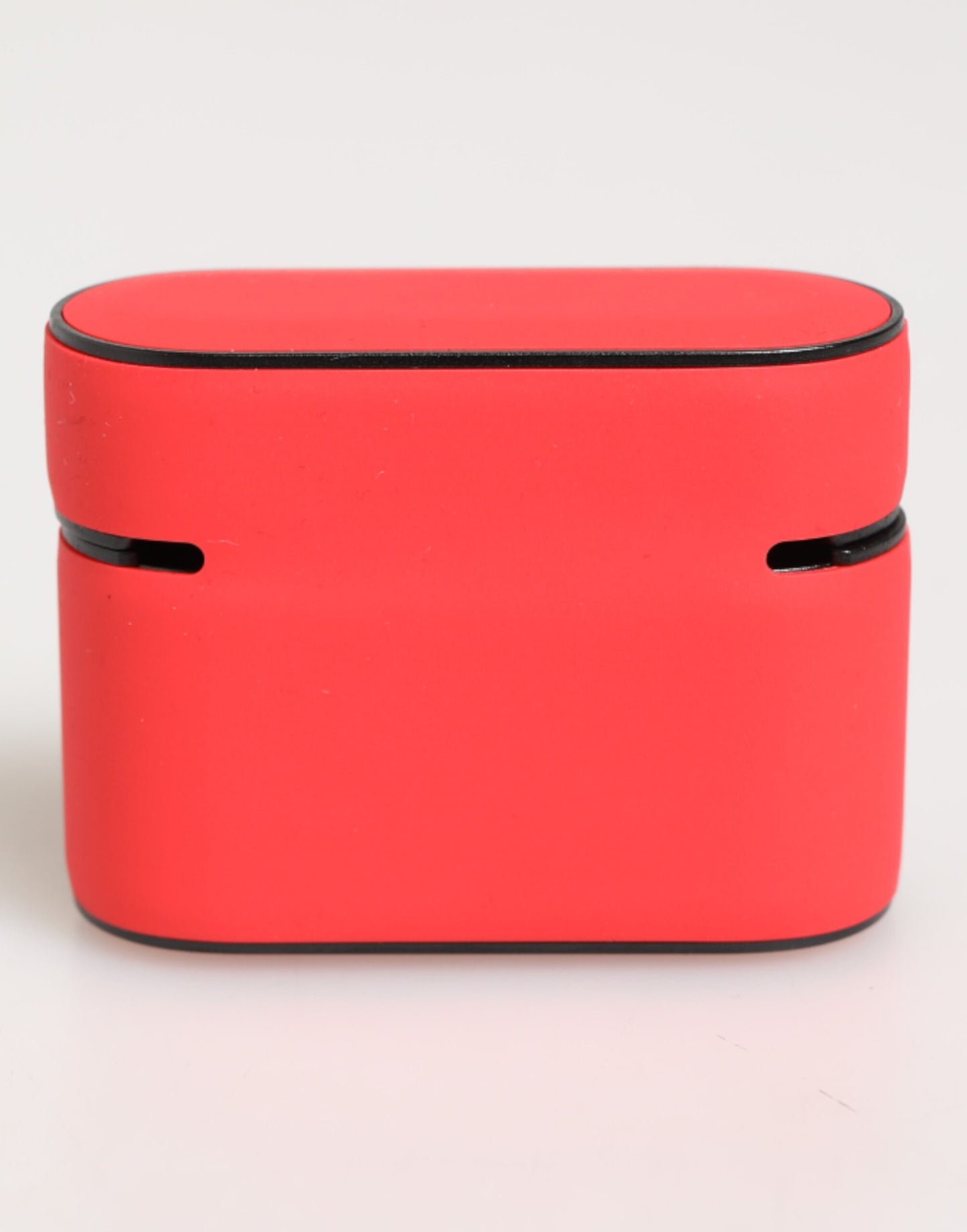 Dolce & Gabbana Red PVC DG Logo Embossed Men Flip Holder Airpods Case