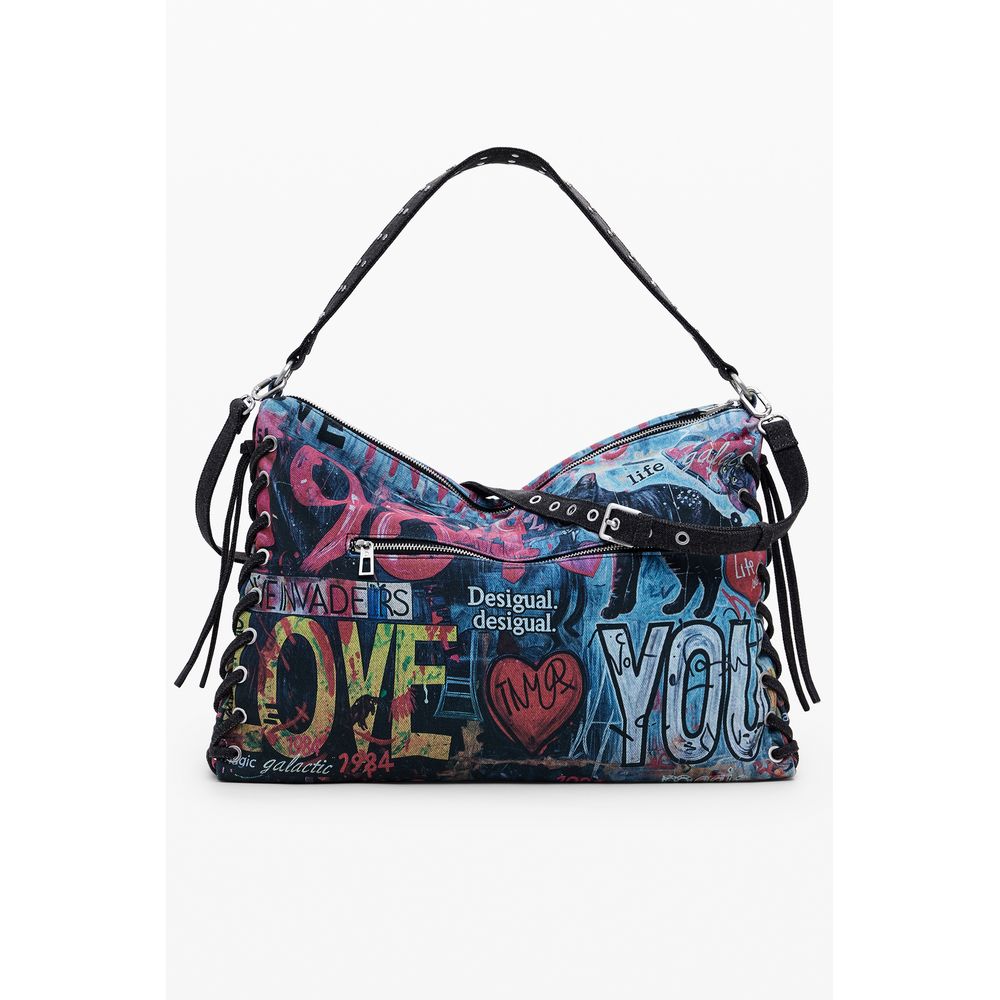 Desigual Blue Cotton Handbag