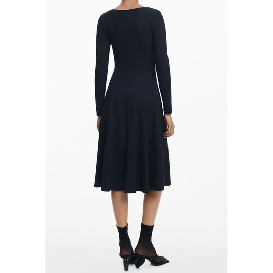 Desigual Black Cotton Women Dress