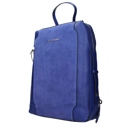 Piquadro Blue Leather Backpack