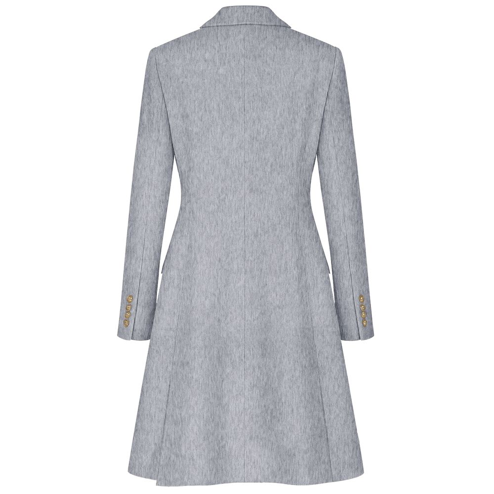 Made in Italy Gray Wool Women Coat