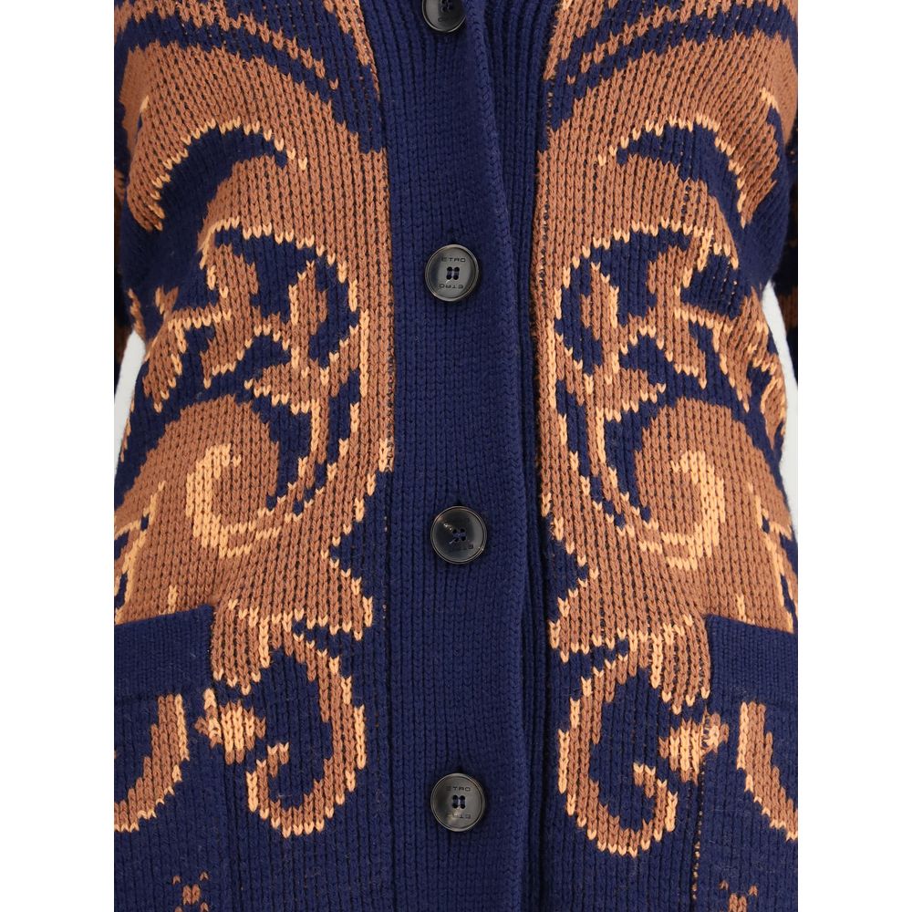 Etro Multicolor Wool Cardigan