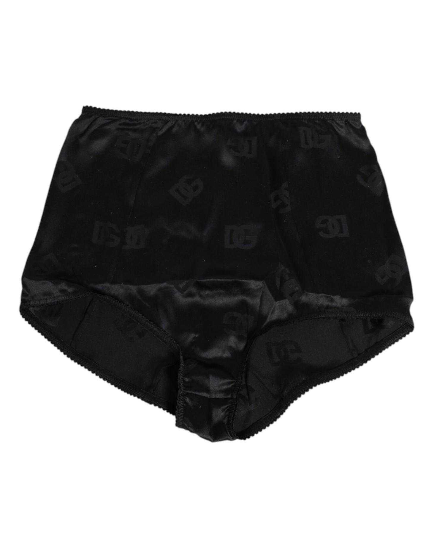 Dolce & Gabbana Black Silk Stretch High Waist Girdle Underwear