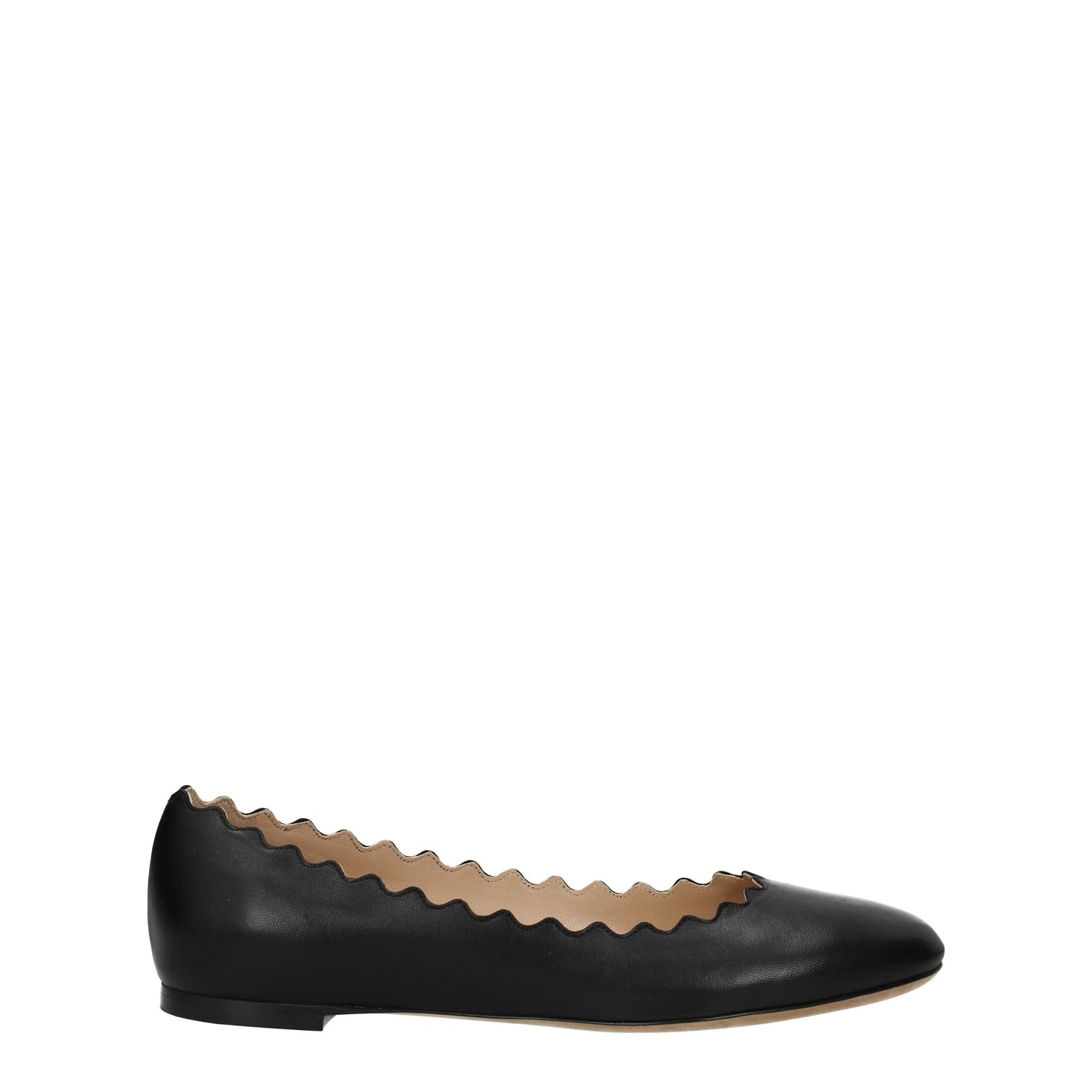 Chloé Black Leather Ballet Flats