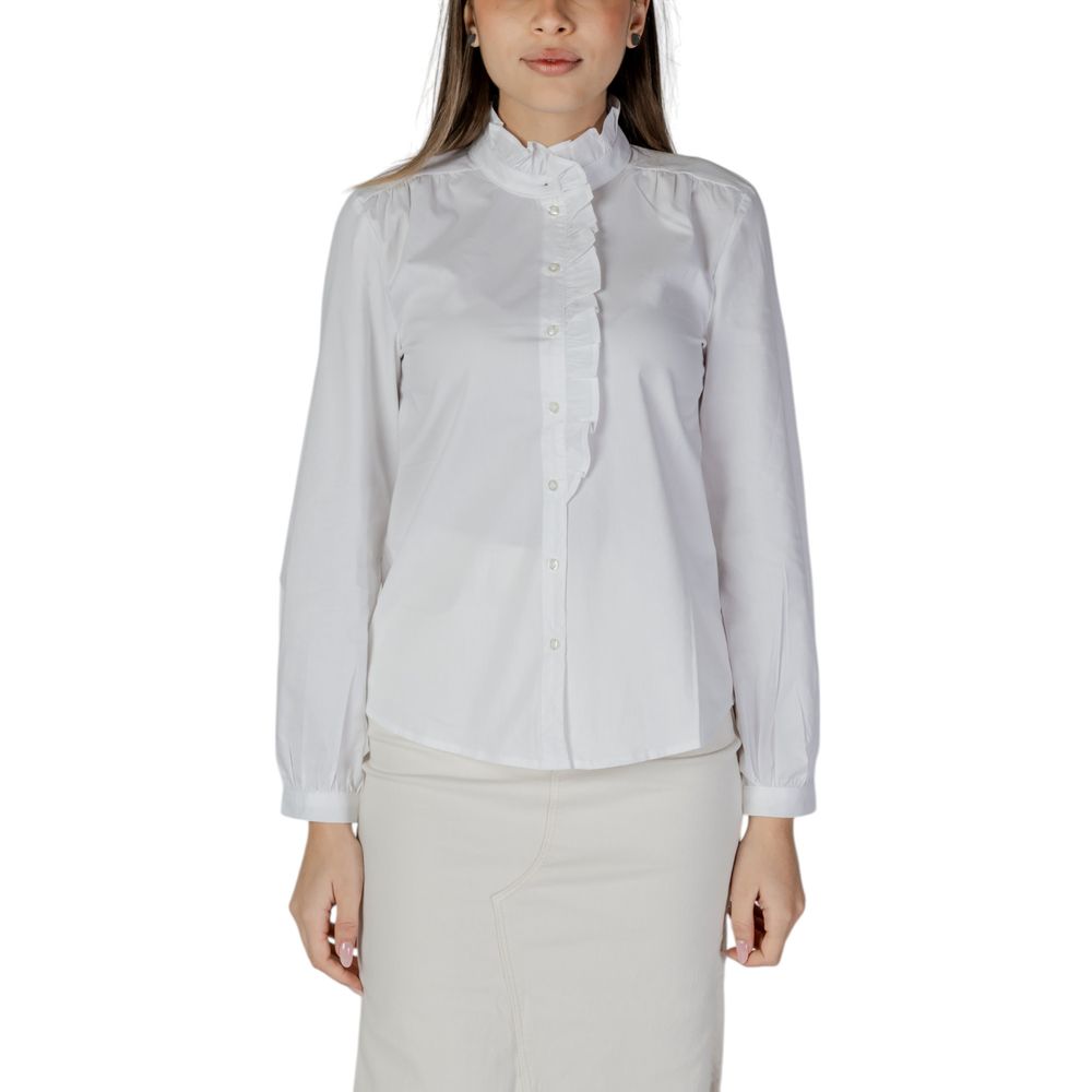 Jacqueline De Yong White Cotton Shirt