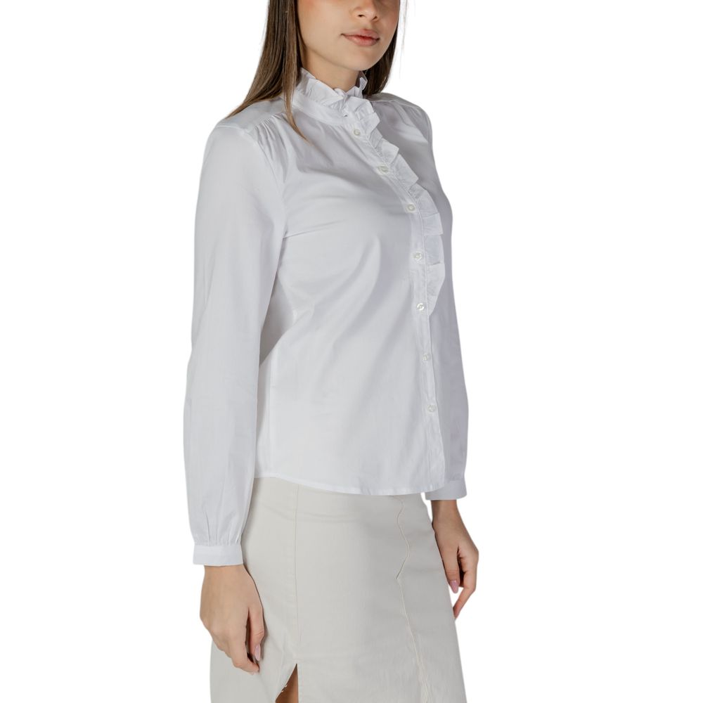 Jacqueline De Yong White Cotton Shirt