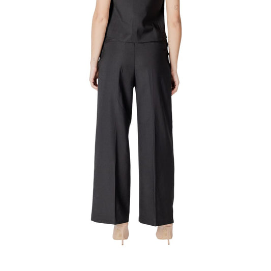 ICHI Black Polyester Pant