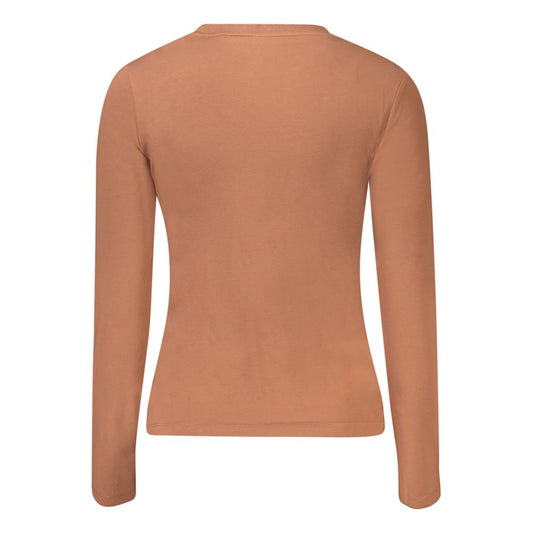 Guess Jeans Brown Cotton Women T-Shirt