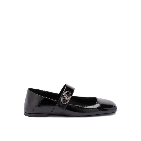 Valentino Garavani Black Calfskin Ballet Flats