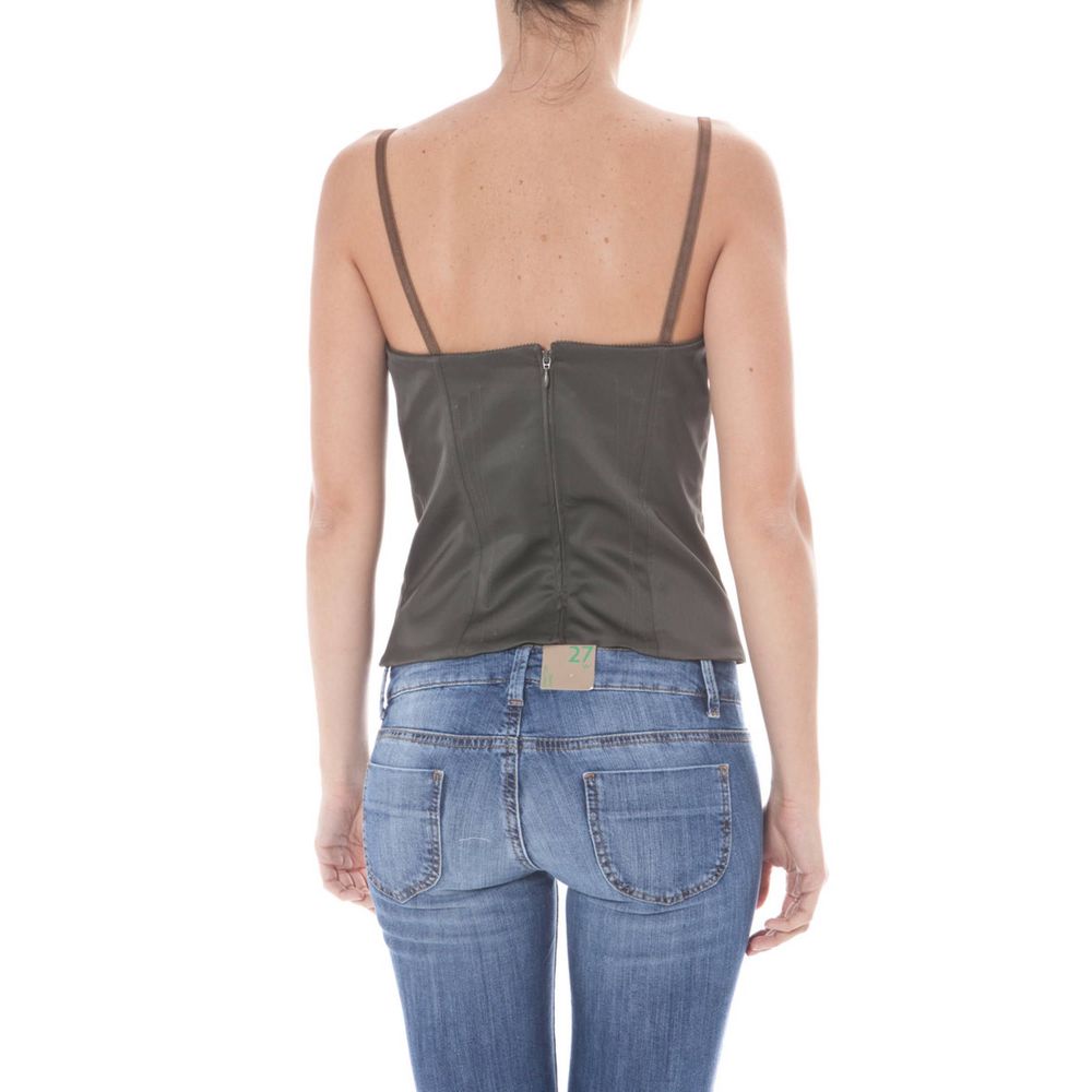 John Galliano Green Elastane Shirt