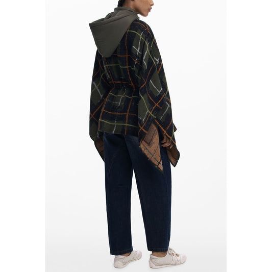 Desigual Green Polyester Women Poncho