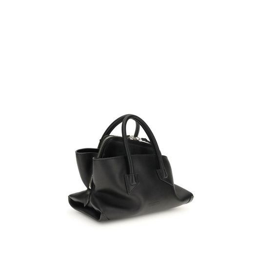 The Attico Black Calf Leather Bos Taurus Handbag
