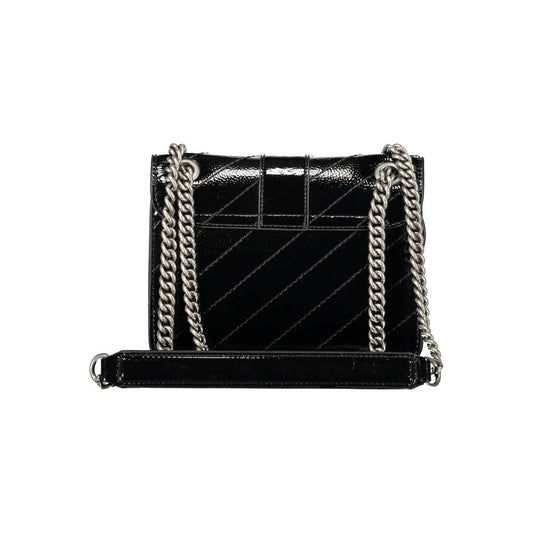 Gaelle Paris Black Polyurethane Women Shoulder Bag
