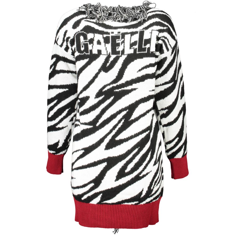 Gaelle Paris Bianco Acrylic Women Cardigan