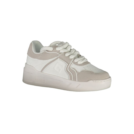 Gaelle Paris White Polyester Sneaker