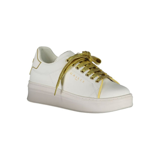 Gaelle Paris White Polyethylene Sneaker