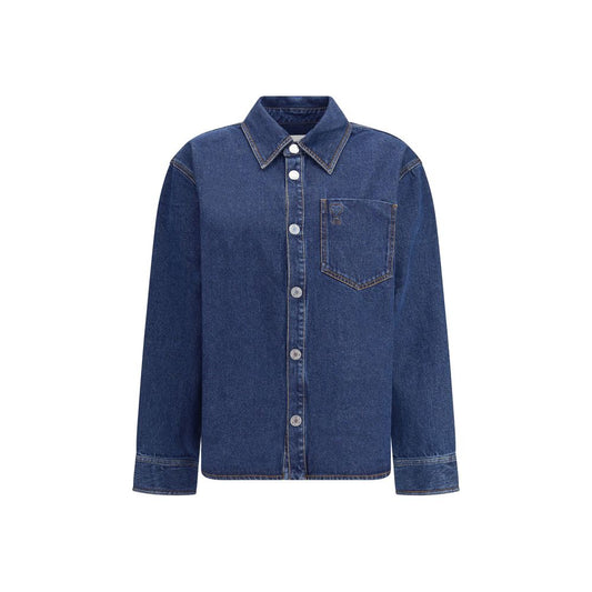 Ami Paris Blue Cotton Denim Jacket